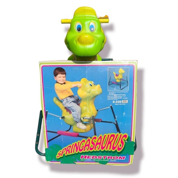 Vintage Hedstrom Springasaurus Dinosaur ride on Spring Bounce Toy EXTREMELY RARE - Picture 1 of 7